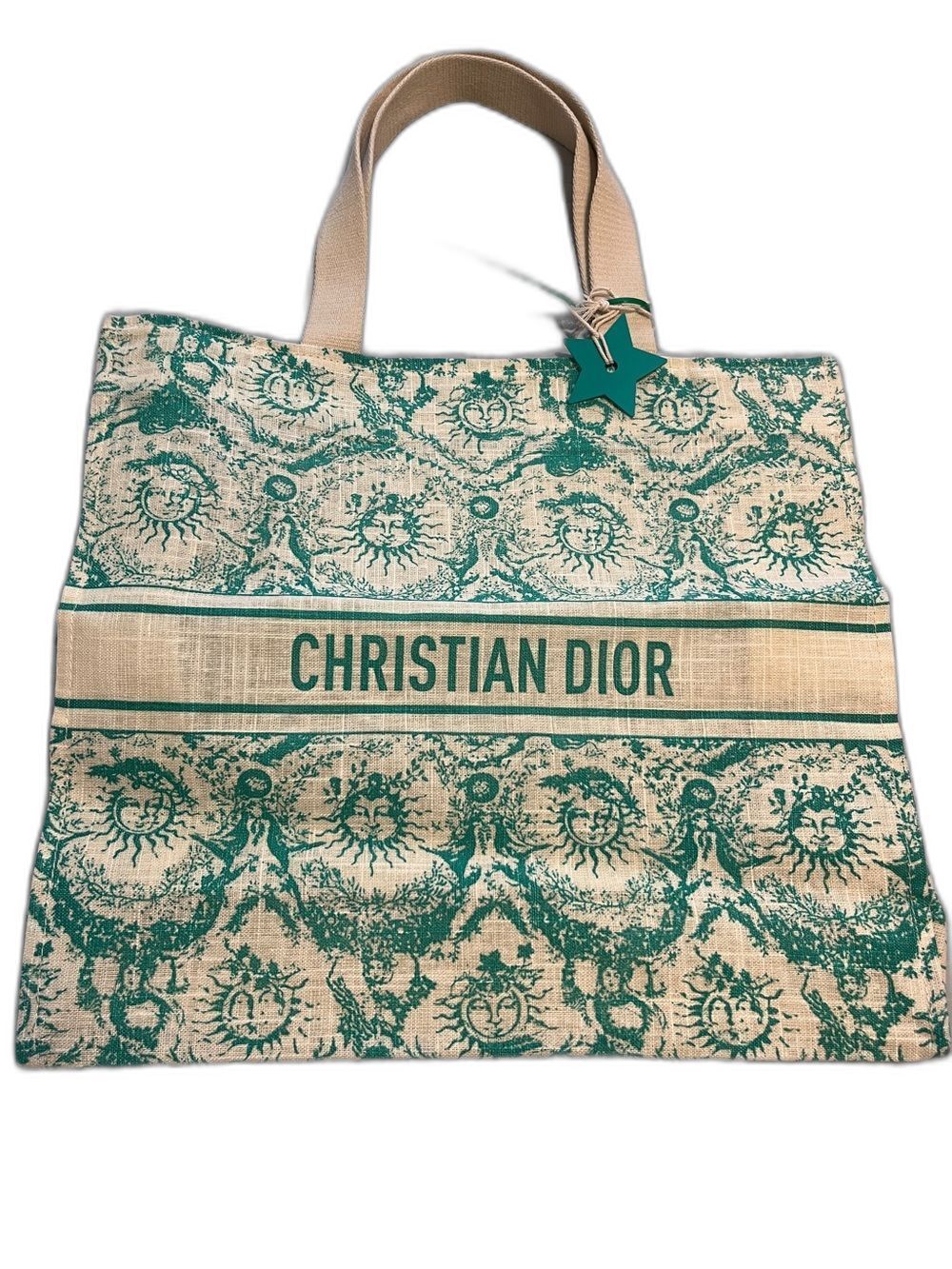 NWOT Christian Dior 2024 DIORIVERIA linen-cotton blend toile tote bag